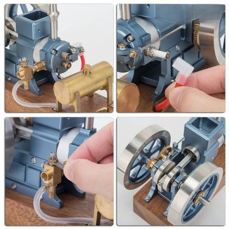 Hobby Science Lab - نموذج محرك وقود أحادي الأسطوانة متحرك